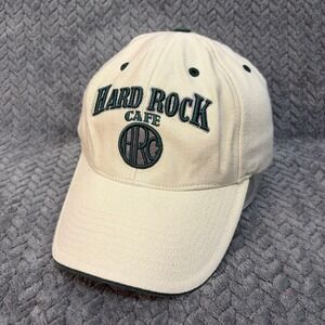 Hard Rock Cafe Nashville OS Cream Green Embroidered Logo Baseball Hat